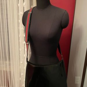 Gucci Black Shiny Leather Crossbody Bag